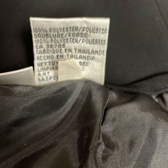 LE SUIT Women Slippery Polyester Pencil Skirt Pleated Bottom Black Size 14 - Picture 8 of 8